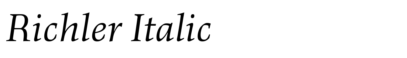 Richler Italic